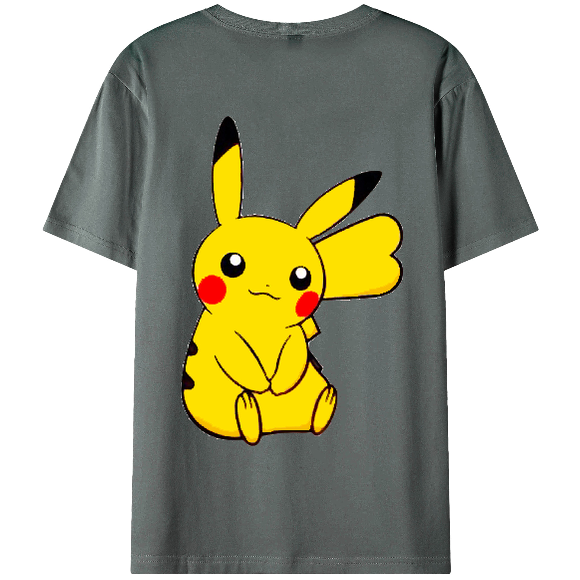 （画像用） ポケットモンスター Pokémon 綿100％ メンズ半袖Tシャツ（バックプリント） 通気性